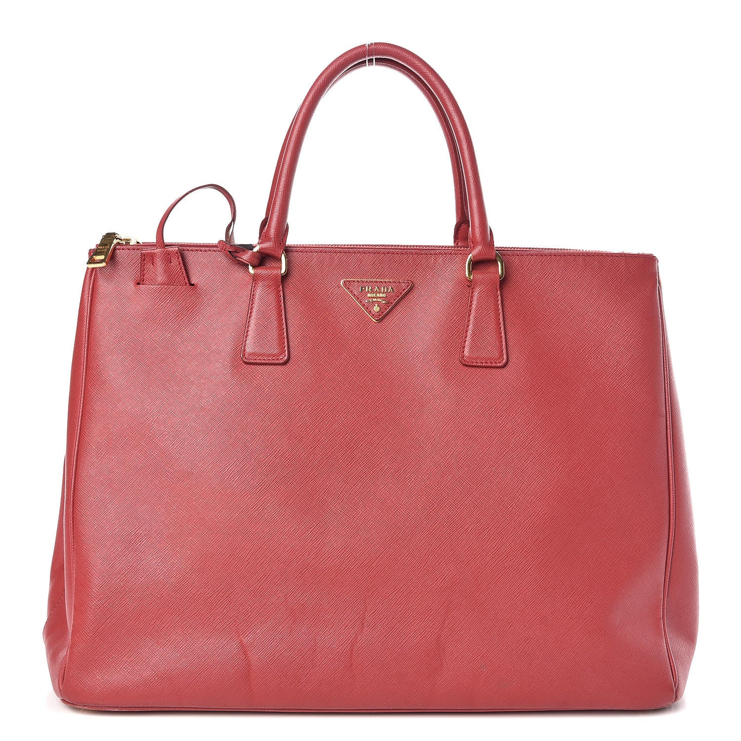 Saffiano Large Galleria Double Zip Tote Fuoco