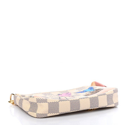 Louis Vuitton Damier Azur 2018 Christmas Animation Mini Pochette Accessories 3 of 6