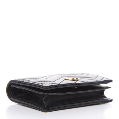 Gucci Calfskin Matelasse GG Marmont Card Case Wallet Black 4 of 8