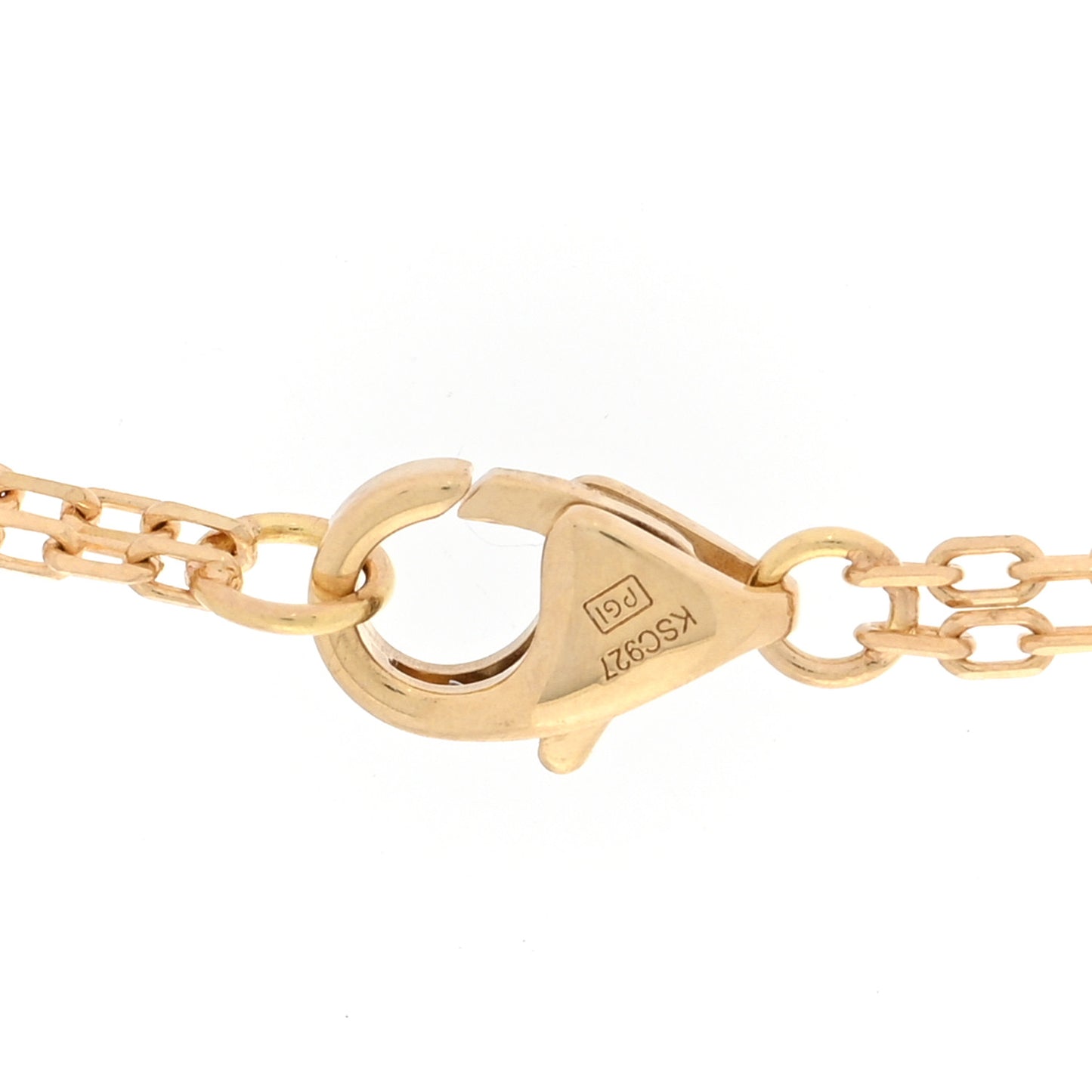 18K Yellow Gold 2 Diamond LOVE Necklace