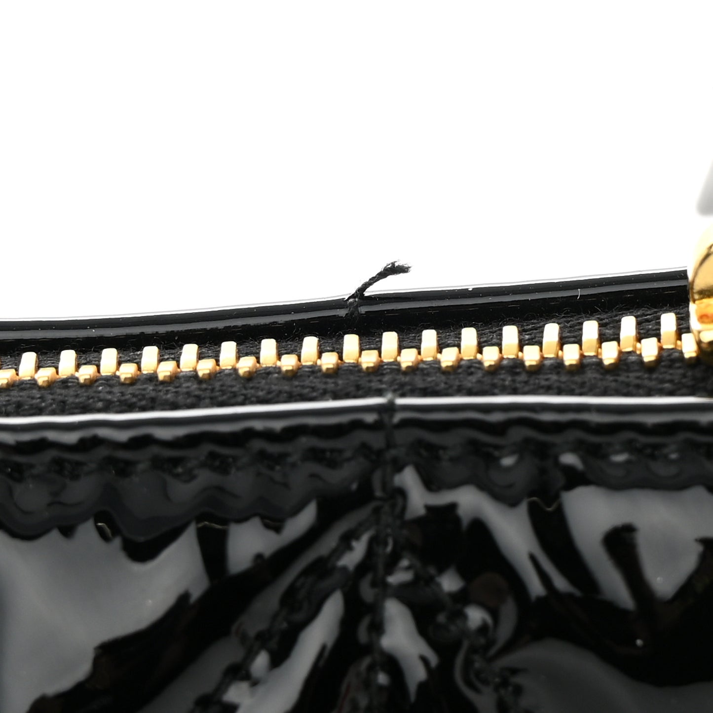 Iridescent Fabric Quilted Mini Spirit Ciré Bag Black
