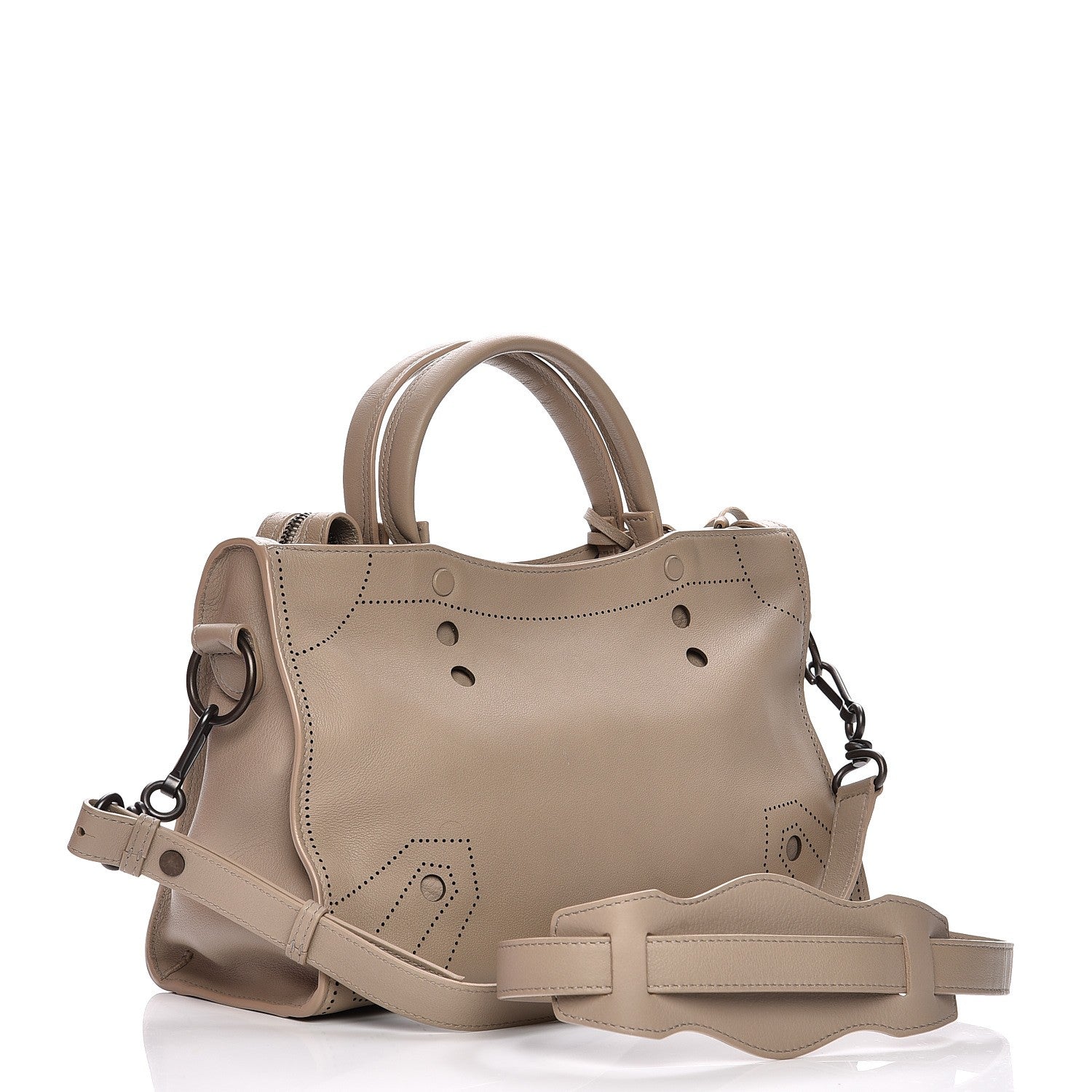 Balenciaga Veau Soyeux Perforated Blackout Hardware S City Gris Cendre 4 of 12