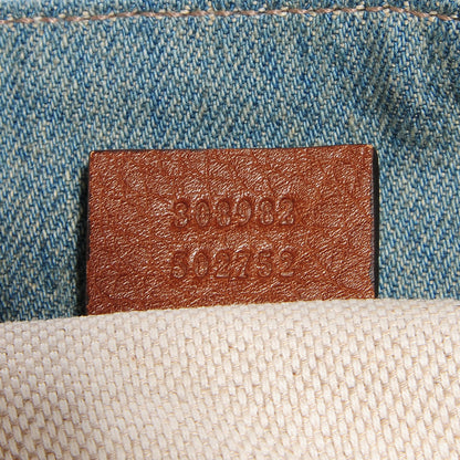 Gucci Denim Medium Soho Chain Shoulder Bag Blue 8 of 9