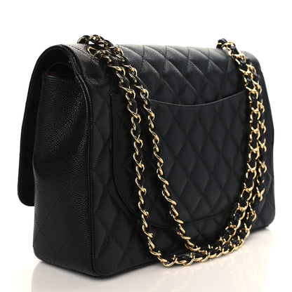 Chanel Caviar Quilted Maxi Double Flap Black 3 of 9