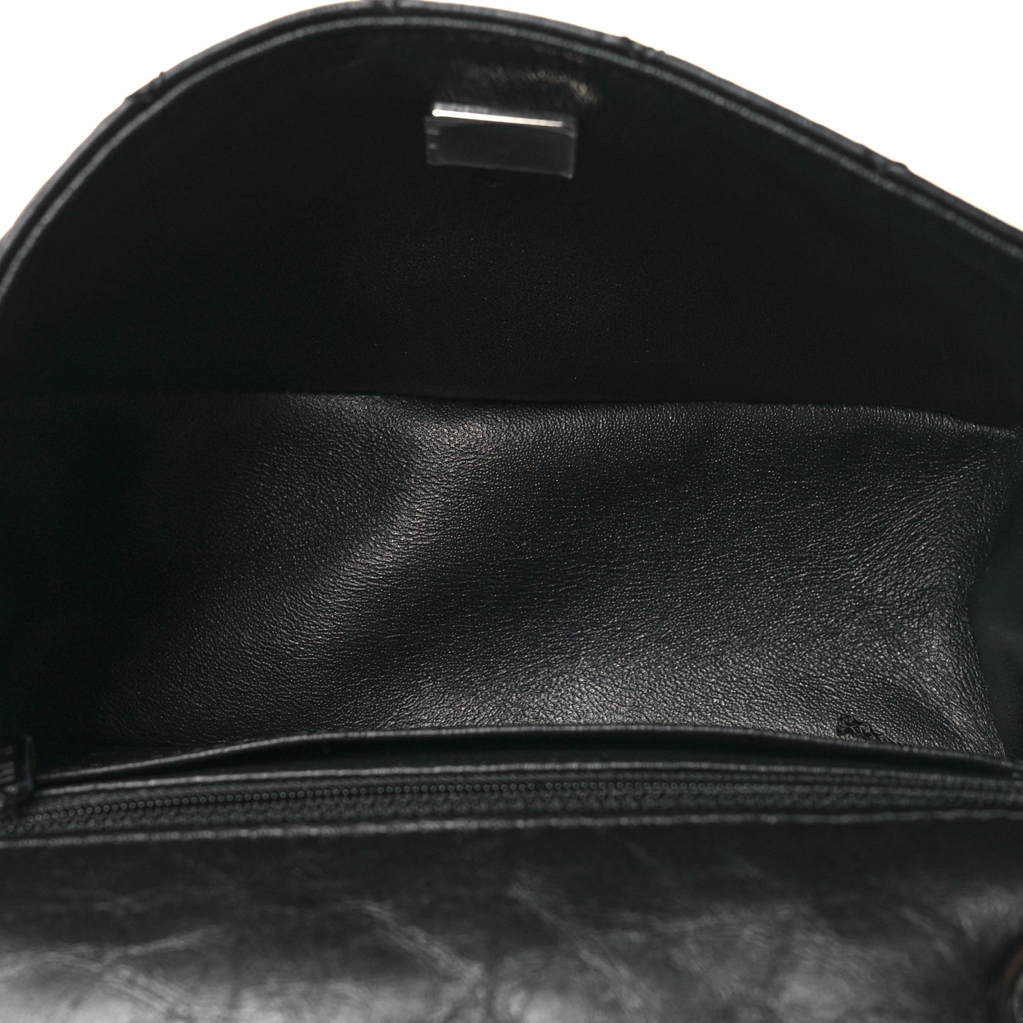 Aged Calfskin Quilted 2.55 Reissue Mini Flap So Black