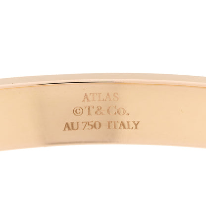 Tiffany 18K Rose Gold Diamond Atlas Closed Hinged Bangle Bracelet 4 of 4