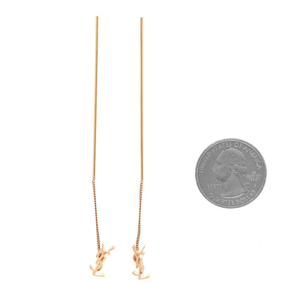 Saint Laurent Metal Opyum Threader Earrings Gold 2 of 4