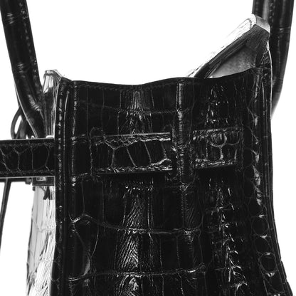 Hermes Shiny Porosus Crocodile Birkin 30 Black 21 of 38
