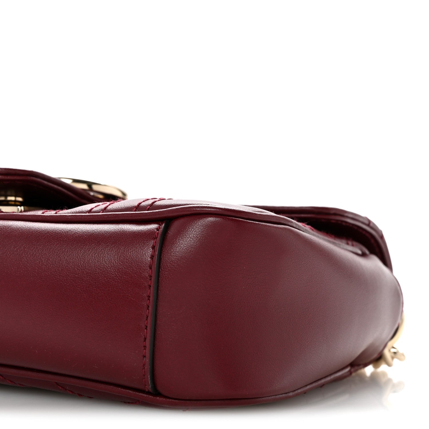 Gucci Calfskin Matelasse Mini GG Marmont Shoulder Bag Rosso Ancora 10 of 10