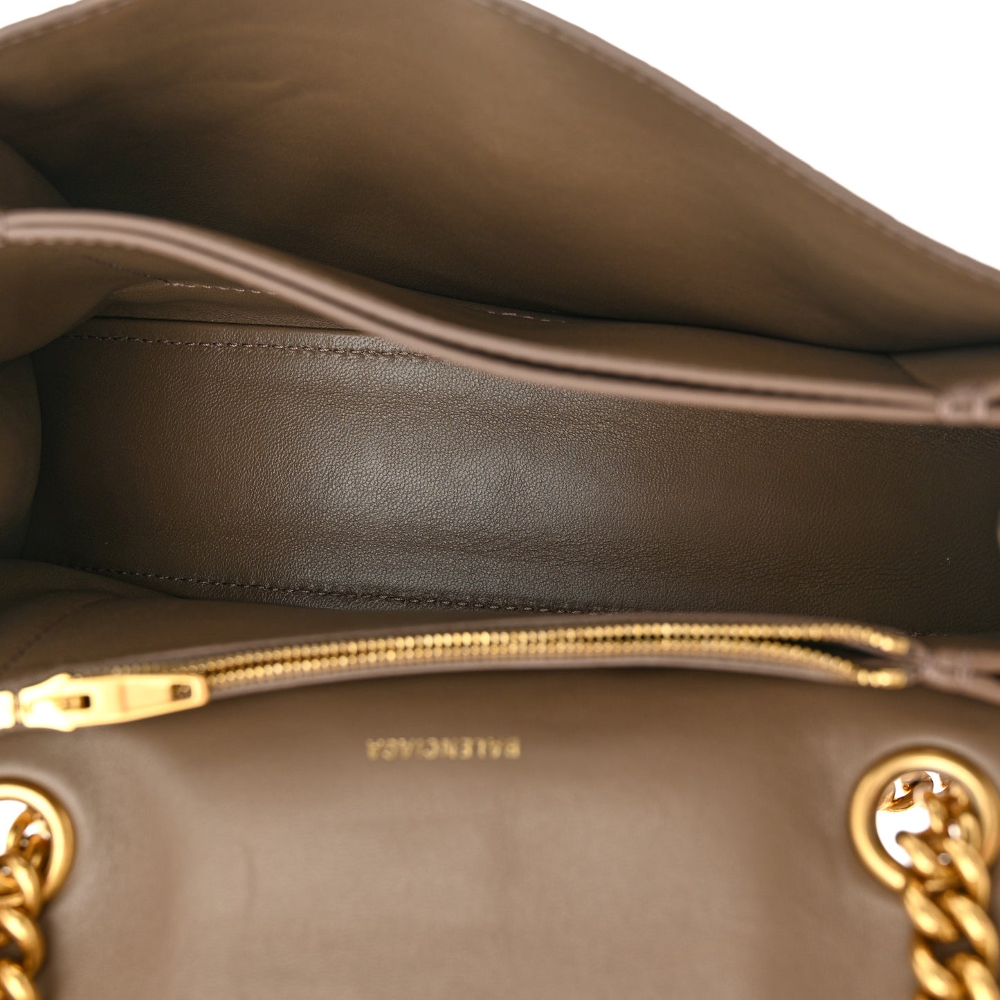 Extra Supple Calfskin Crocodile Embossed Small Crush Chain Bag Dark Mink Grey