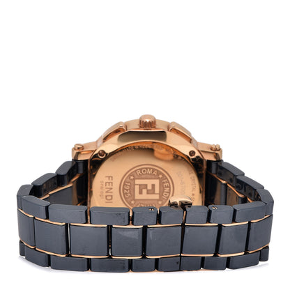 Fendi Stainless Steel Ceramic 38mm Chronograph Quartz Watch Blue 4 of 8