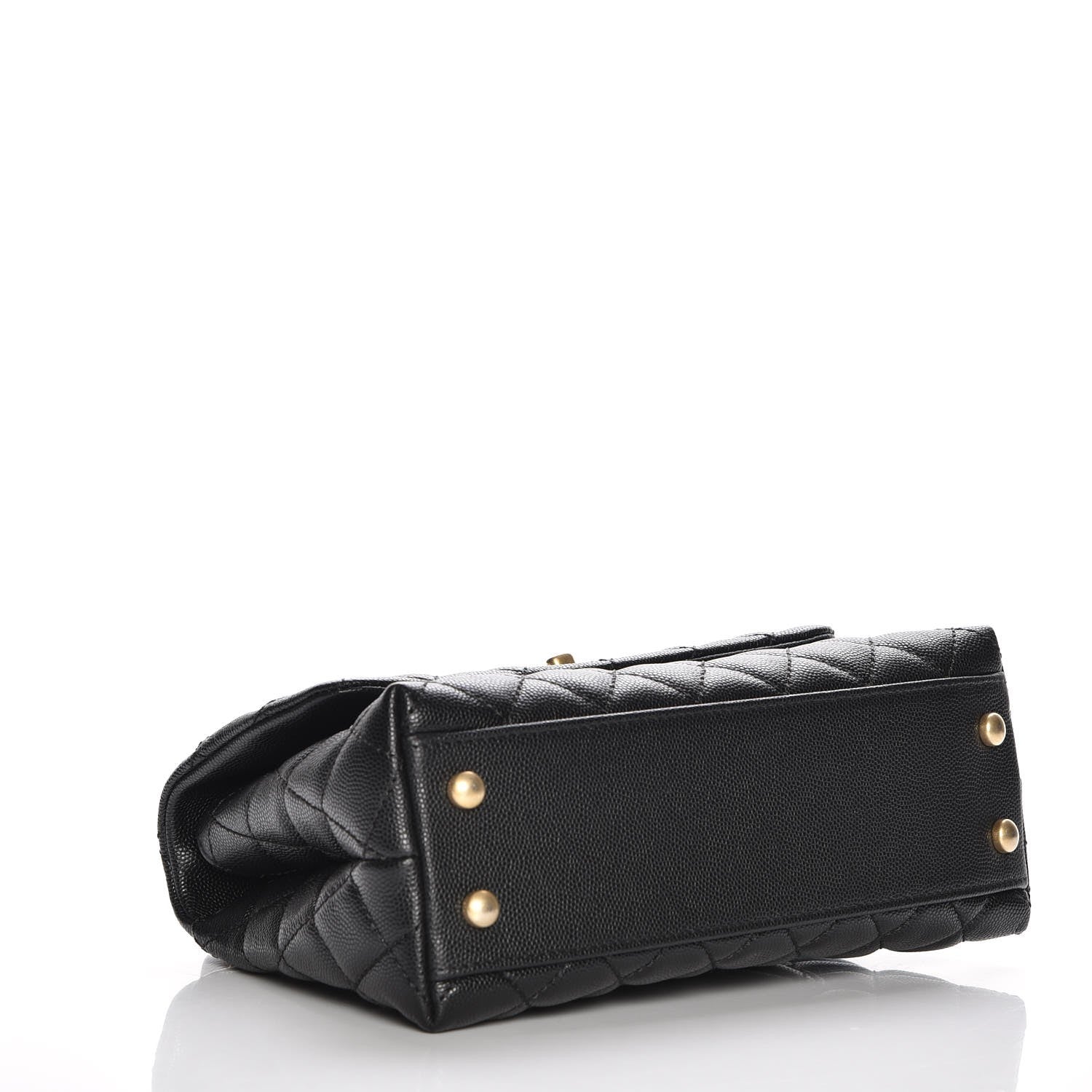 Chanel Caviar Lizard Quilted Mini Coco Handle Flap Black 5 of 9