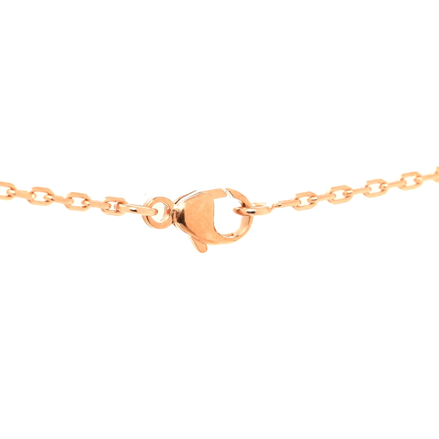 Lacquered Rose Gold Mini Pop H Pendant Necklace Black