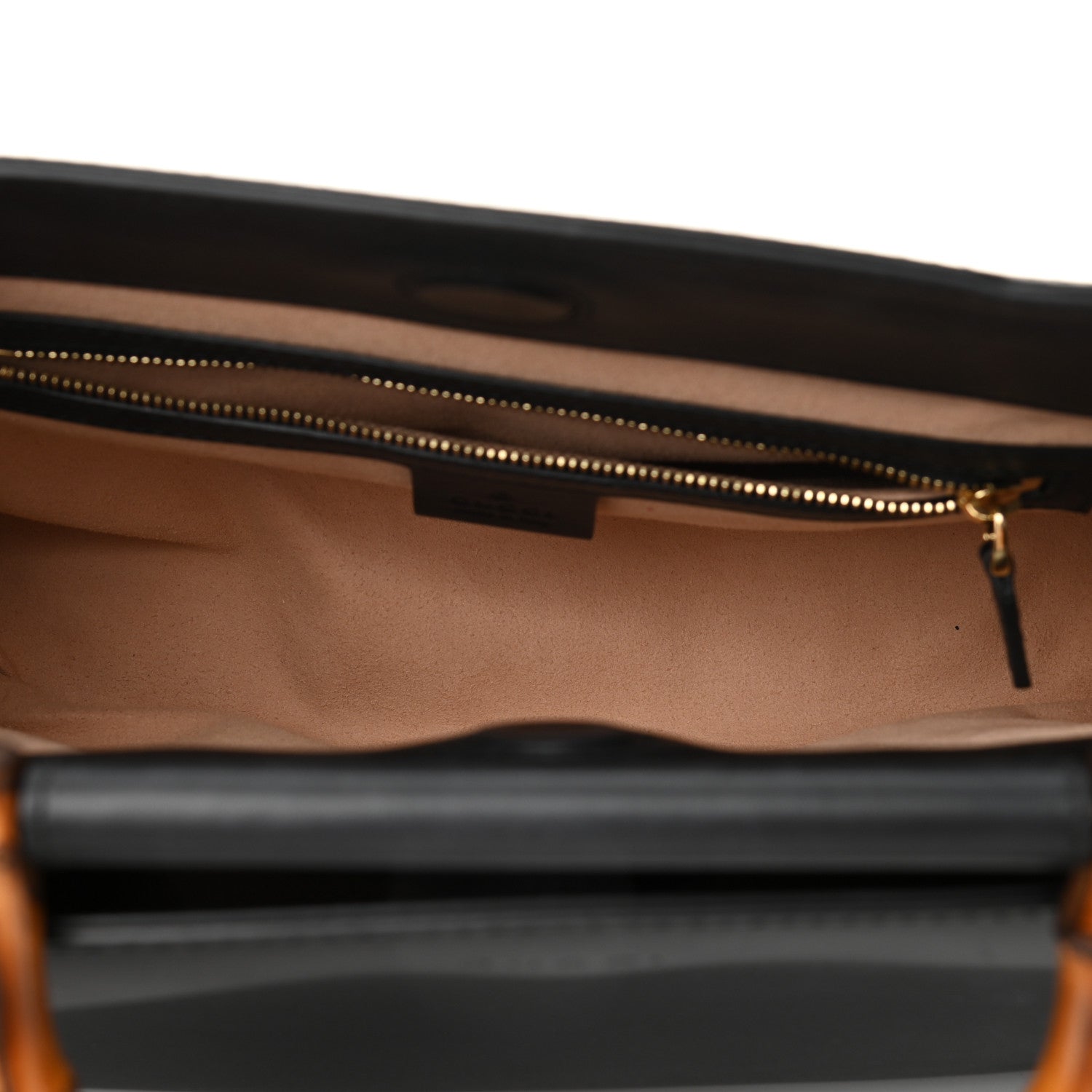 Gucci Nappa Bamboo Web Small Nymphaea Top Handle Bag Black 6 of 12