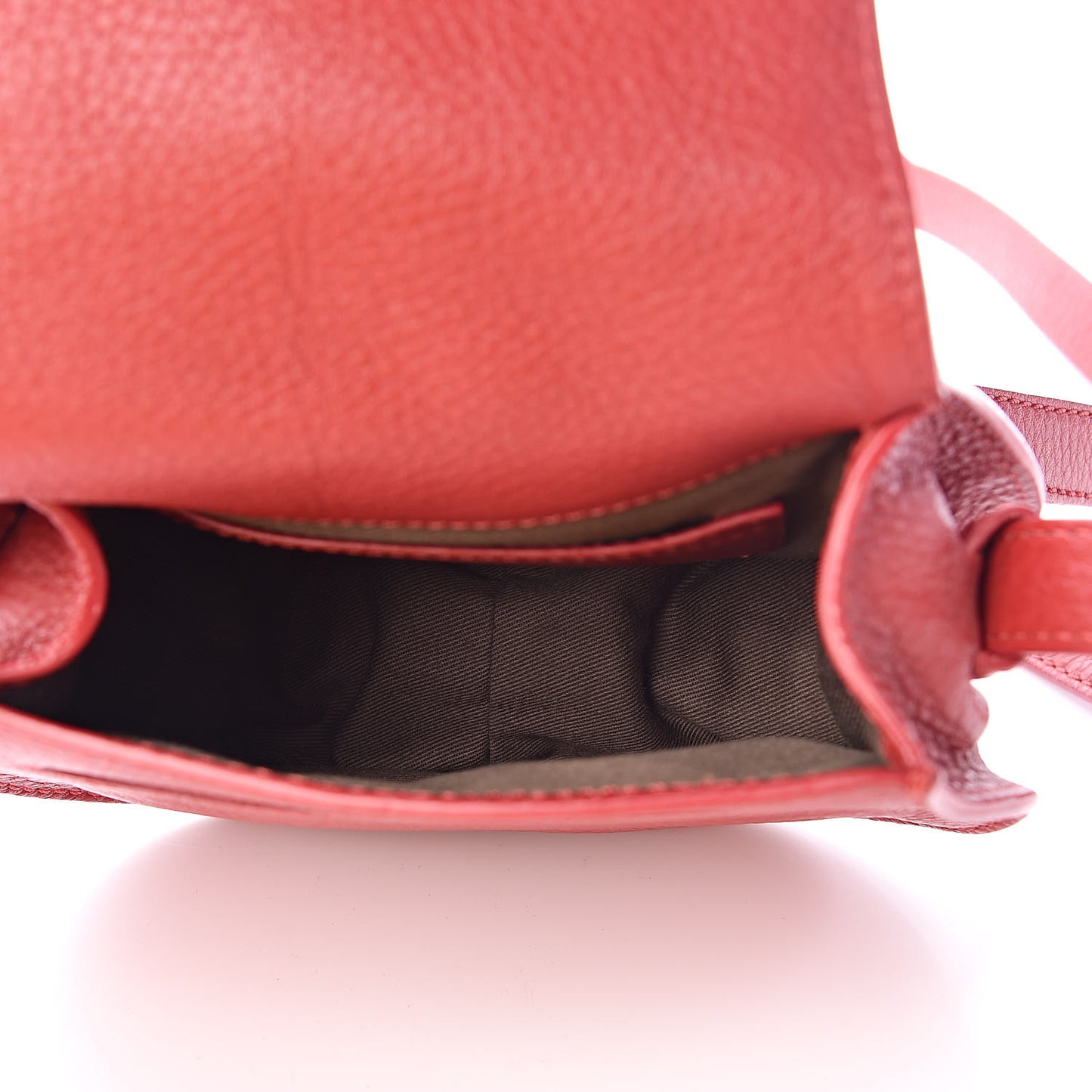 Calfskin Mini Marcie Round Crossbody Bag Red