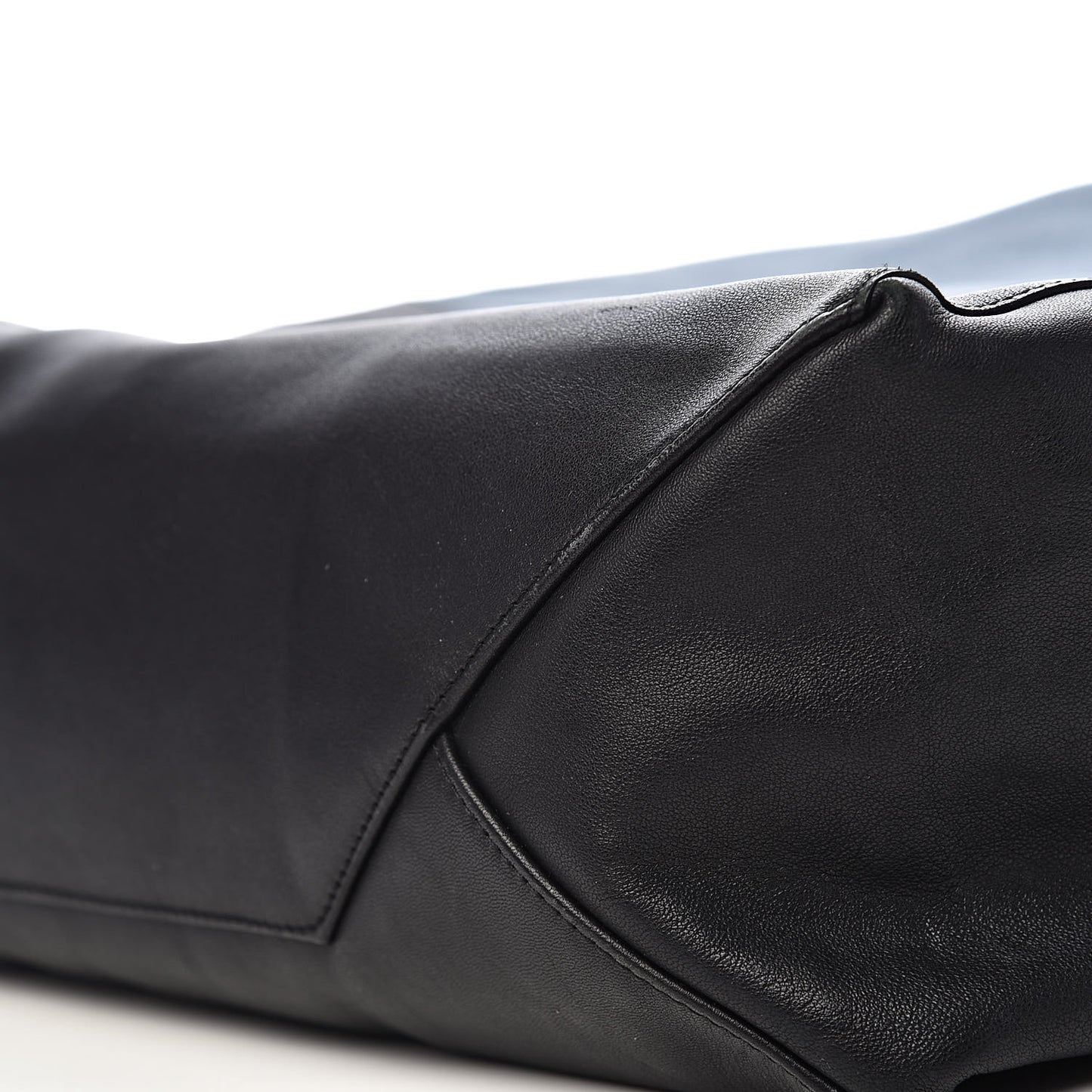 Lambskin Vertical Bi-Cabas Petrol Black