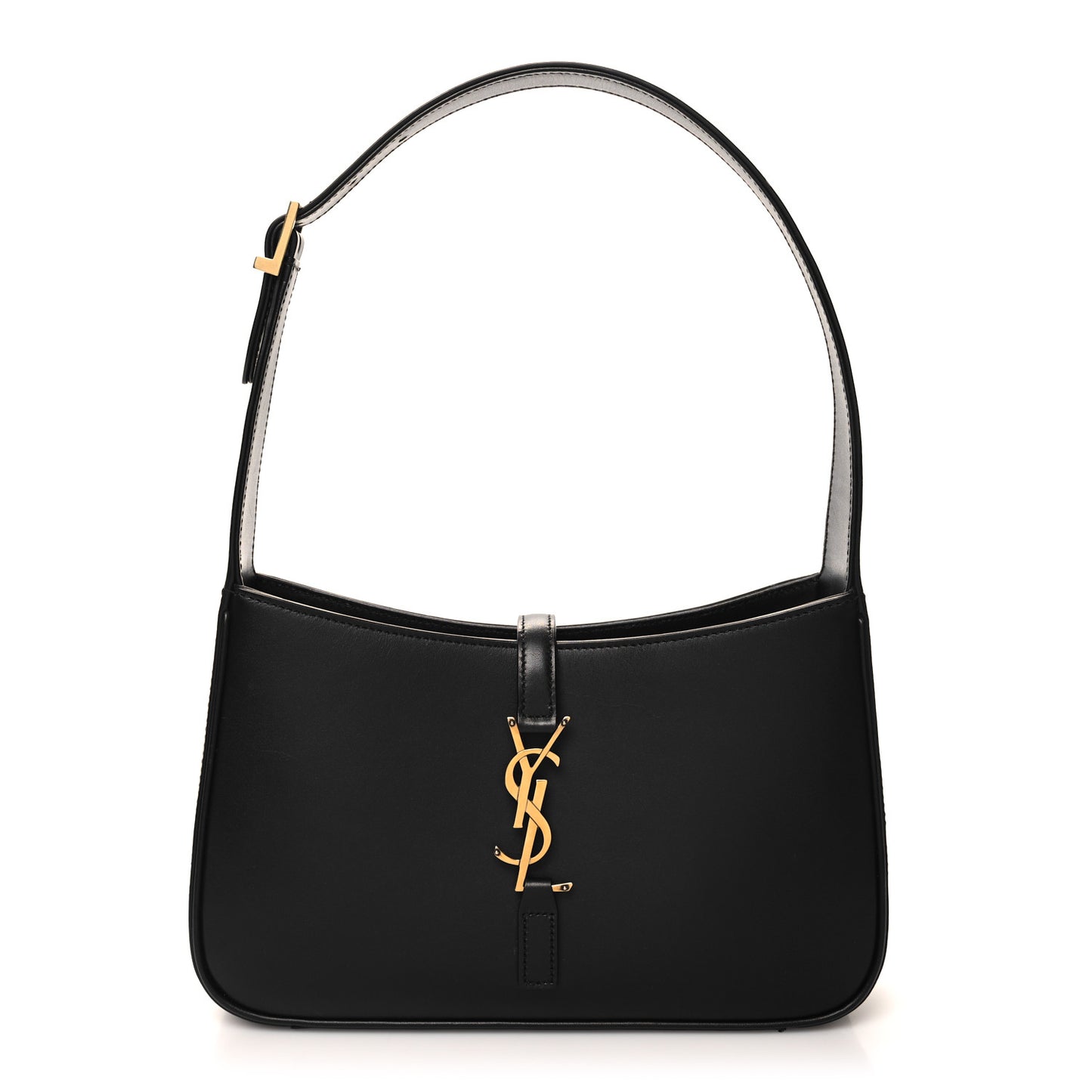 SAINT LAURENT Smooth Calfskin Le 5 A 7 Hobo Black
