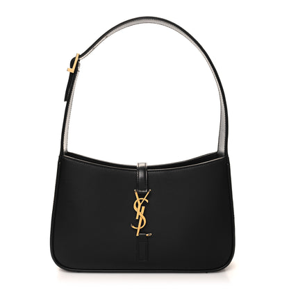 Saint Laurent SAINT LAURENT Smooth Calfskin Le 5 A 7 Hobo Black 1 of 10