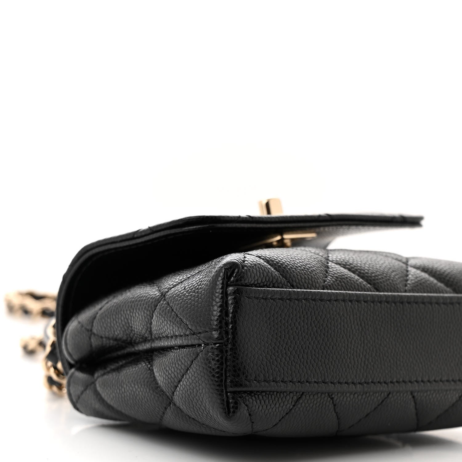 Chanel Caviar Quilted Nano Coco Handle Clutch With Chain Black 9 of 11