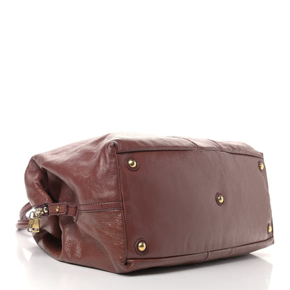 Saint Laurent Textured Patent Medium Easy Sac Dark Red 4 of 23