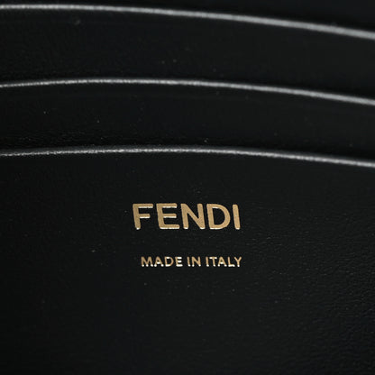 Fendi Shearling Vitello Dolce Macro FF 1974 Mini Baguette Tobacco Black 6 of 9