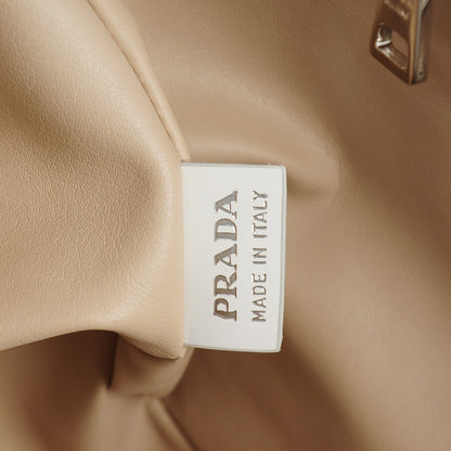 Prada Spazzolato Crystal Tote Talco 7 of 8