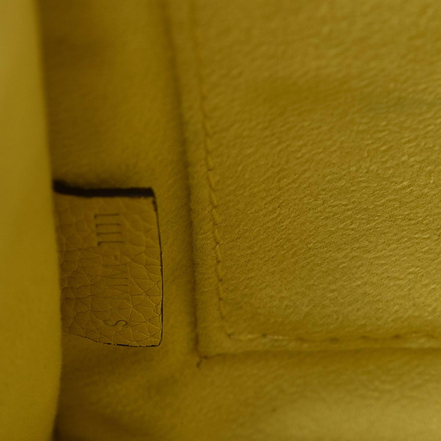 Drummed Calfskin Nano Luggage Citron