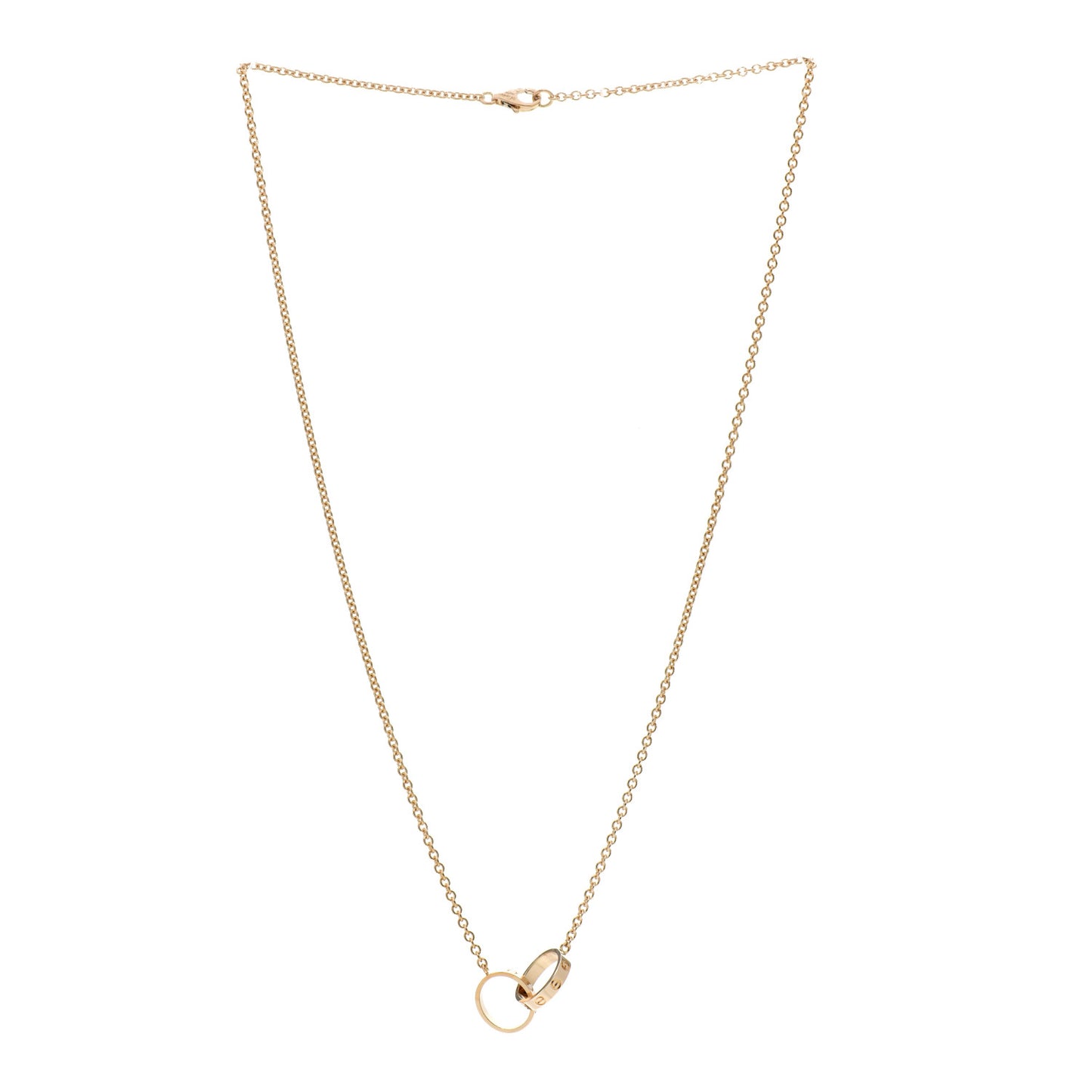18K Yellow Gold Interlocking LOVE Necklace
