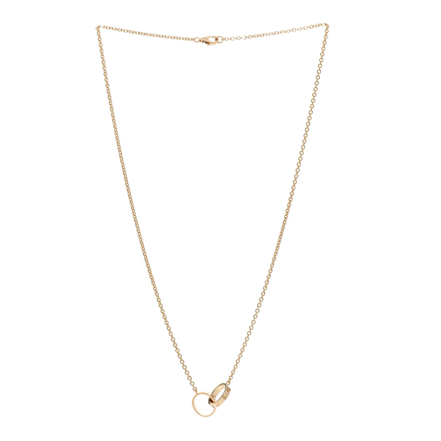 Cartier 18K Yellow Gold Interlocking LOVE Necklace 3 of 5