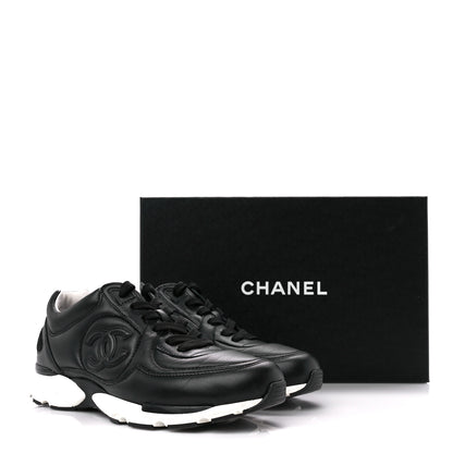 Chanel Calfskin CC Sneakers 40 Black 9 of 9