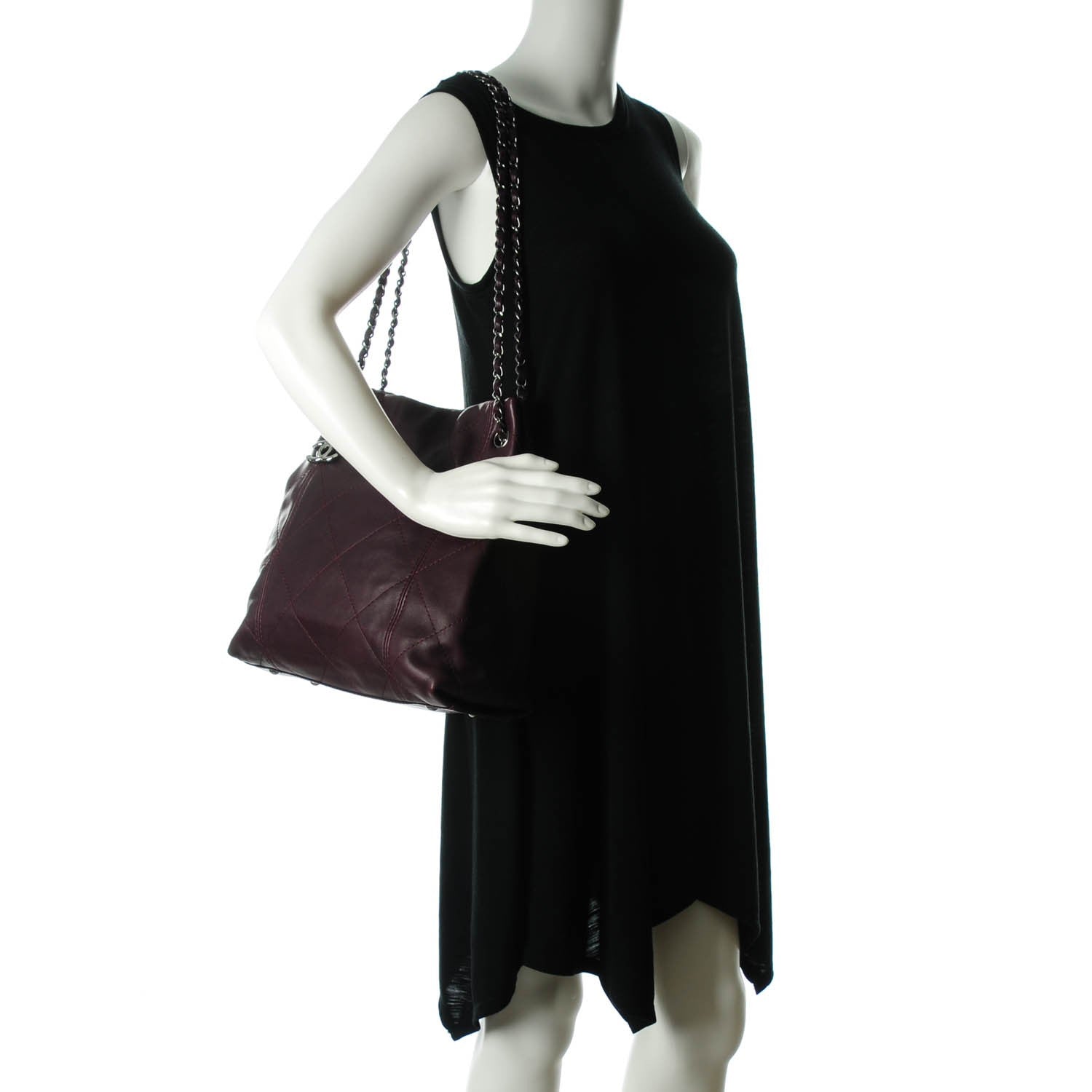 Chanel Lambskin Soft Touch Shoulder Bag Prune 2 of 8