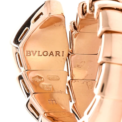 Bulgari 18K Rose Gold Diamond Serpenti Viper Ring M 4 of 4