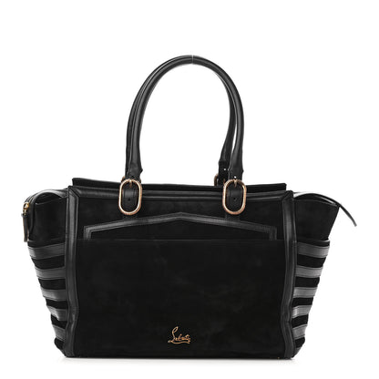 Christian Louboutin Suede Calfskin Farida Bowler Bag Black 1 of 9
