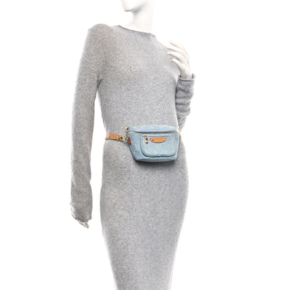 Louis Vuitton Monogram Denim Mini Bumbag Sky Blue 2 of 9