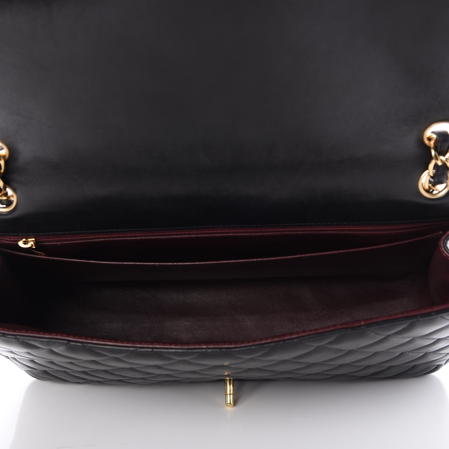 Chanel Lambskin Quilted Maxi Single Flap Black 7 of 9