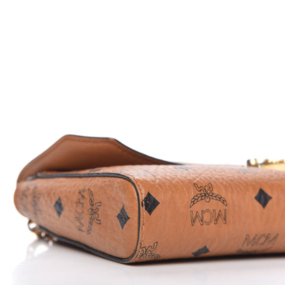 MCM Visetos Small Millie Crossbody Bag Cognac 6 of 9