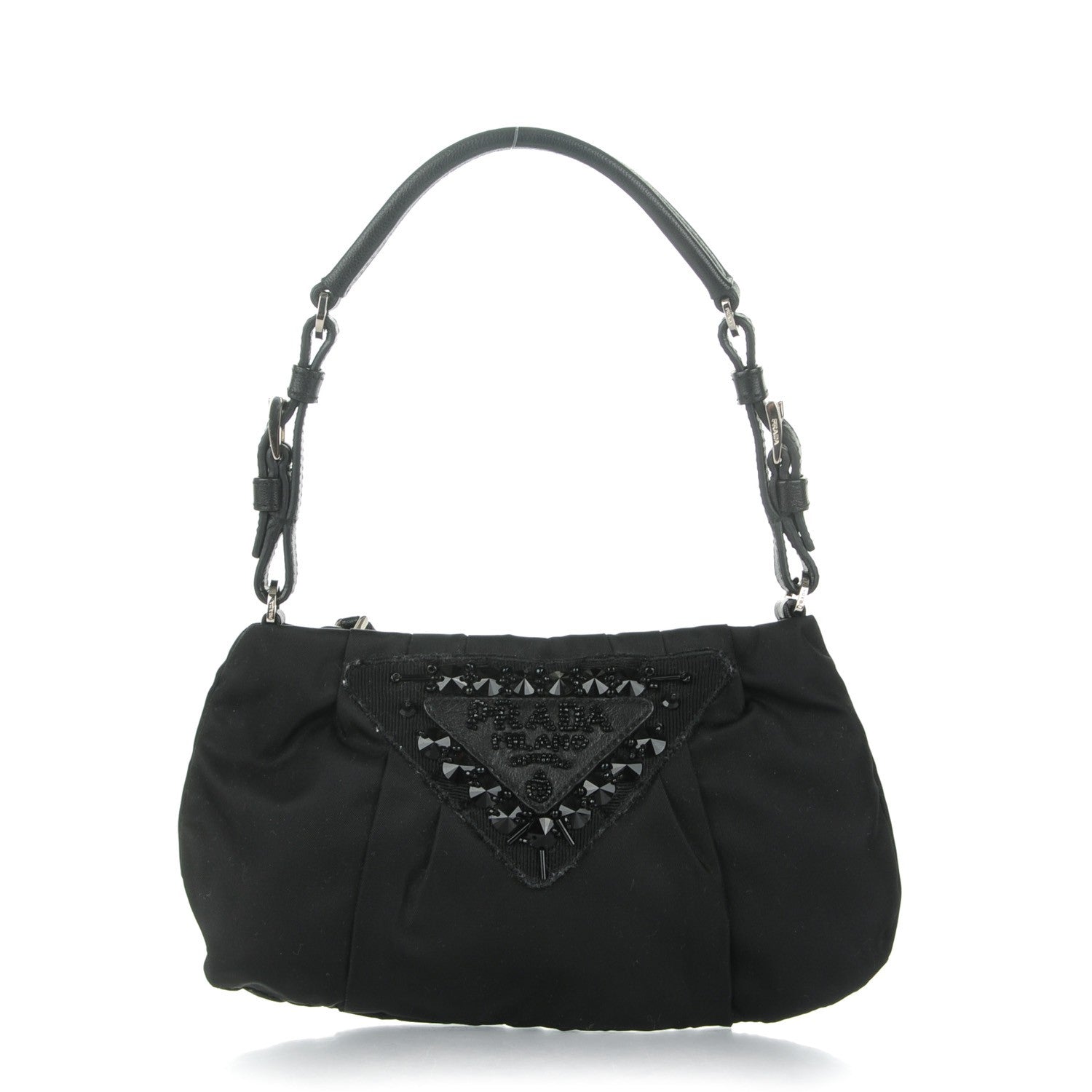 Prada Tessuto Nylon Bead Evening Bag Black 1 of 7
