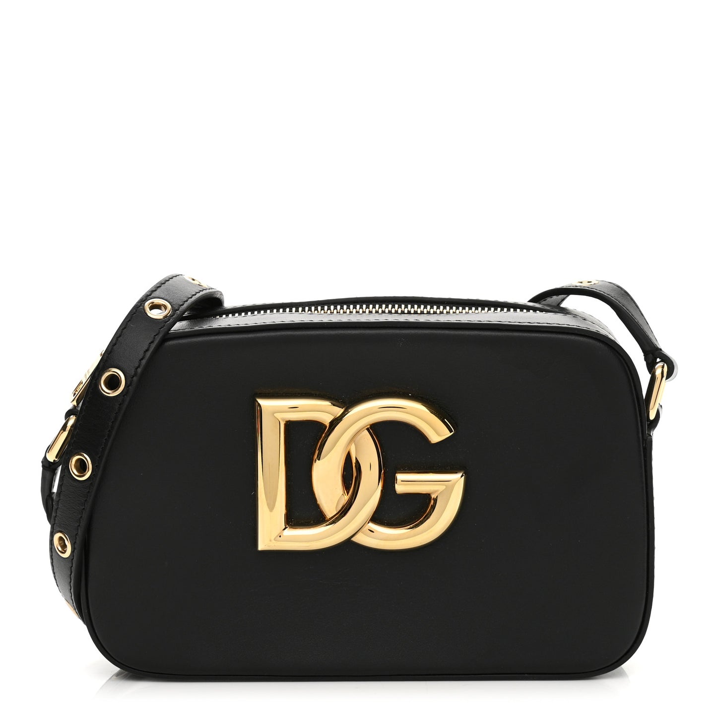 Calfskin 3.5 Camera Crossbody Bag Black