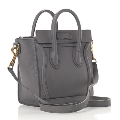 Celine Baby Drummed Calfskin Nano Luggage Kohl 3 of 18