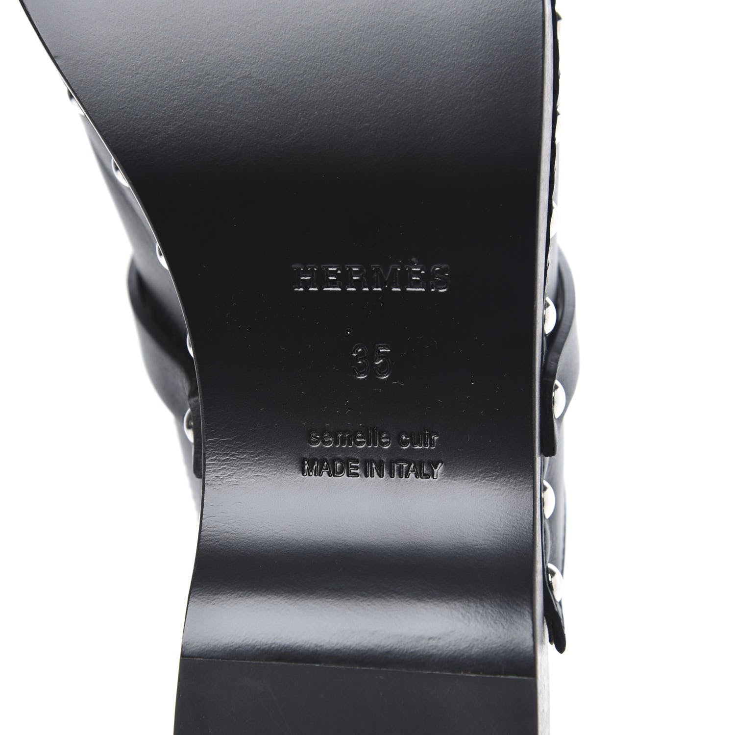 Hermes Calfskin Carlotta Mules 35 Black 7 of 8