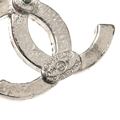 Chanel Crystal CC Earrings Silver 4 of 4
