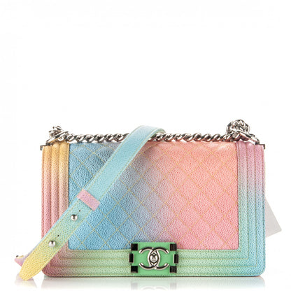 Chanel Caviar Quilted Medium Cuba Rainbow Boy Flap Multicolor 1 of 7