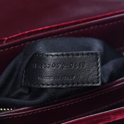 Saint Laurent Velvet Y Quilted Monogram Toy Loulou Crossbody Bag French Burgundy 8 of 14