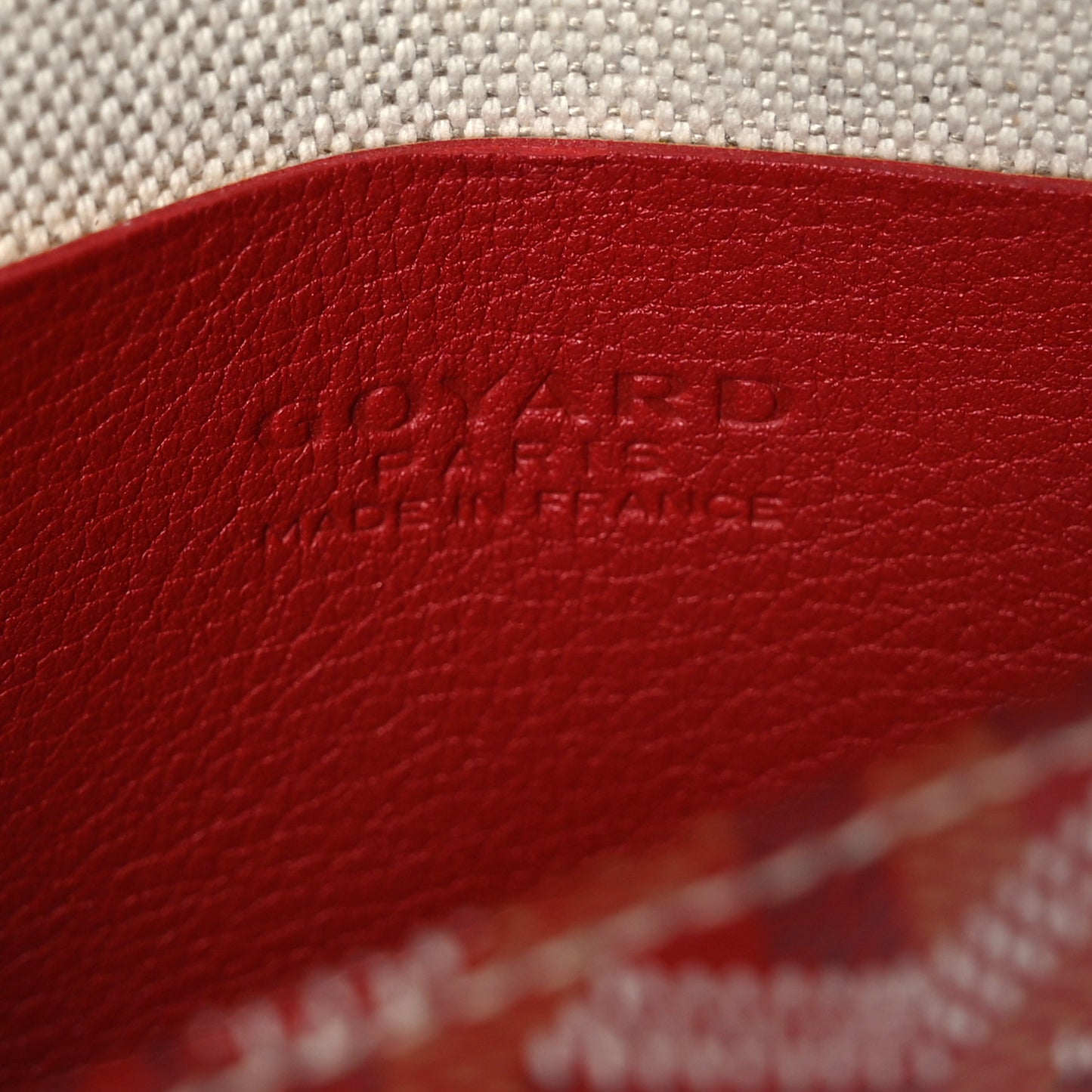 Goyardine Plumet Wallet Clutch Red