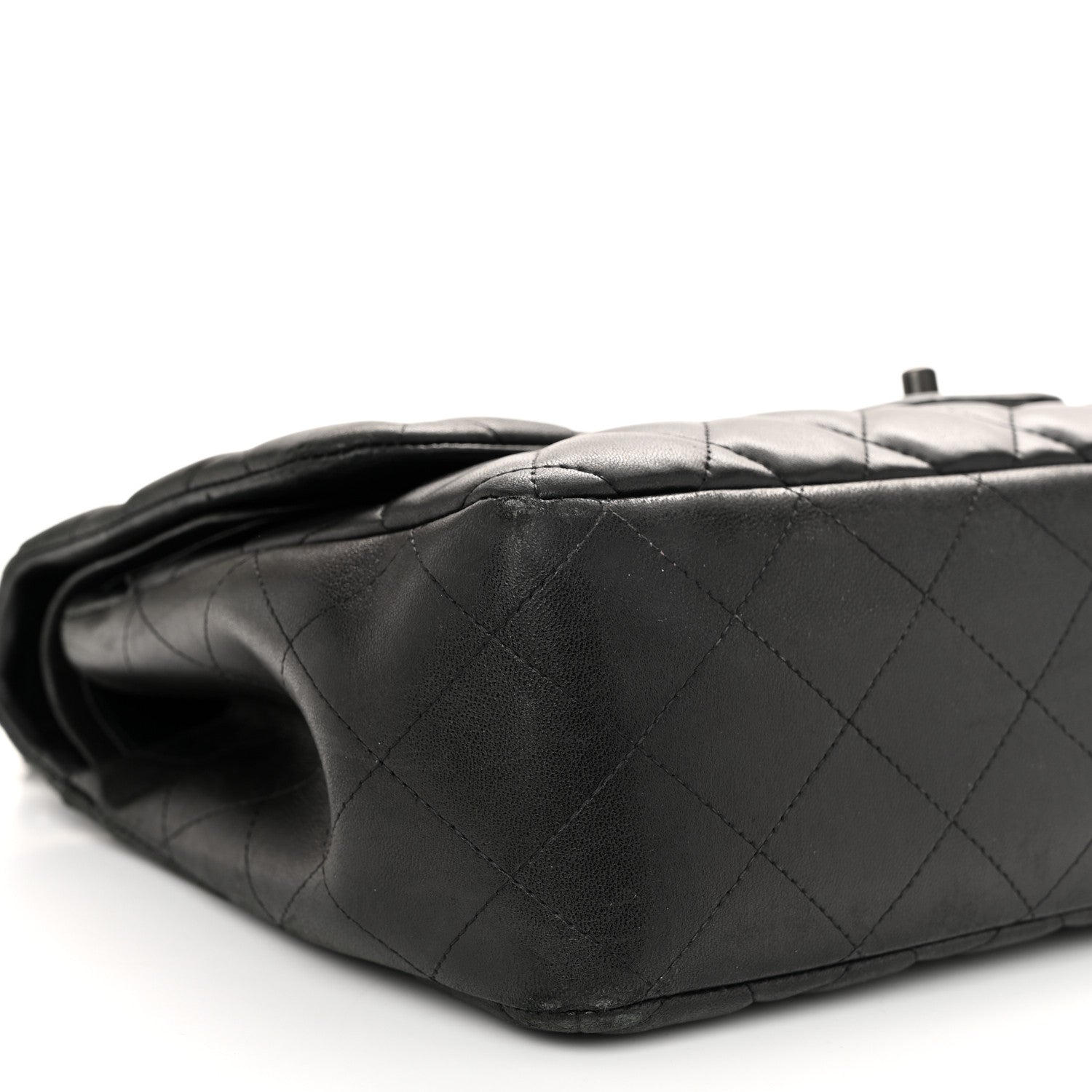 Chanel Lambskin Quilted Jumbo Double Flap So Black 9 of 11