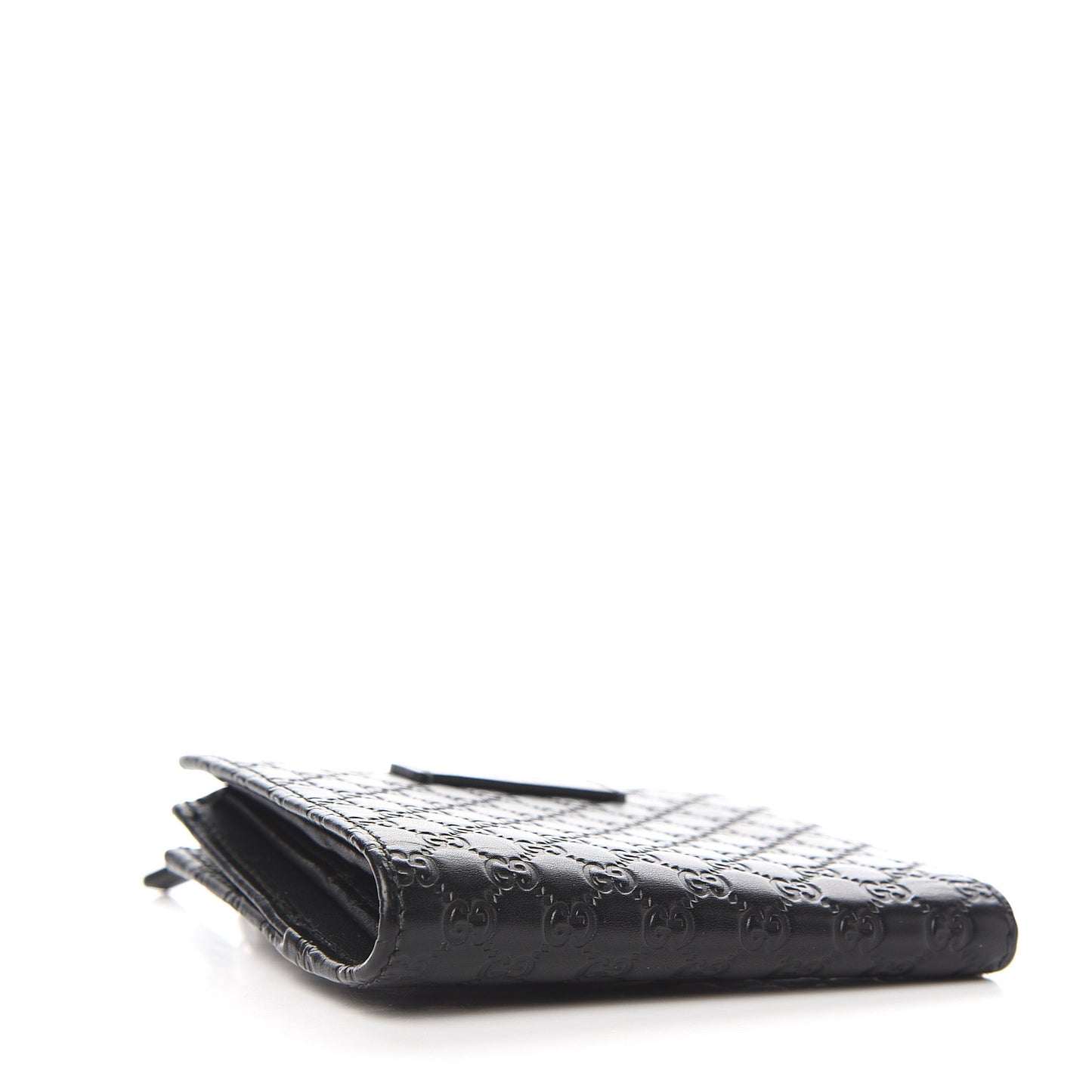 Soft Microguccissima Bi-Fold Wallet Black