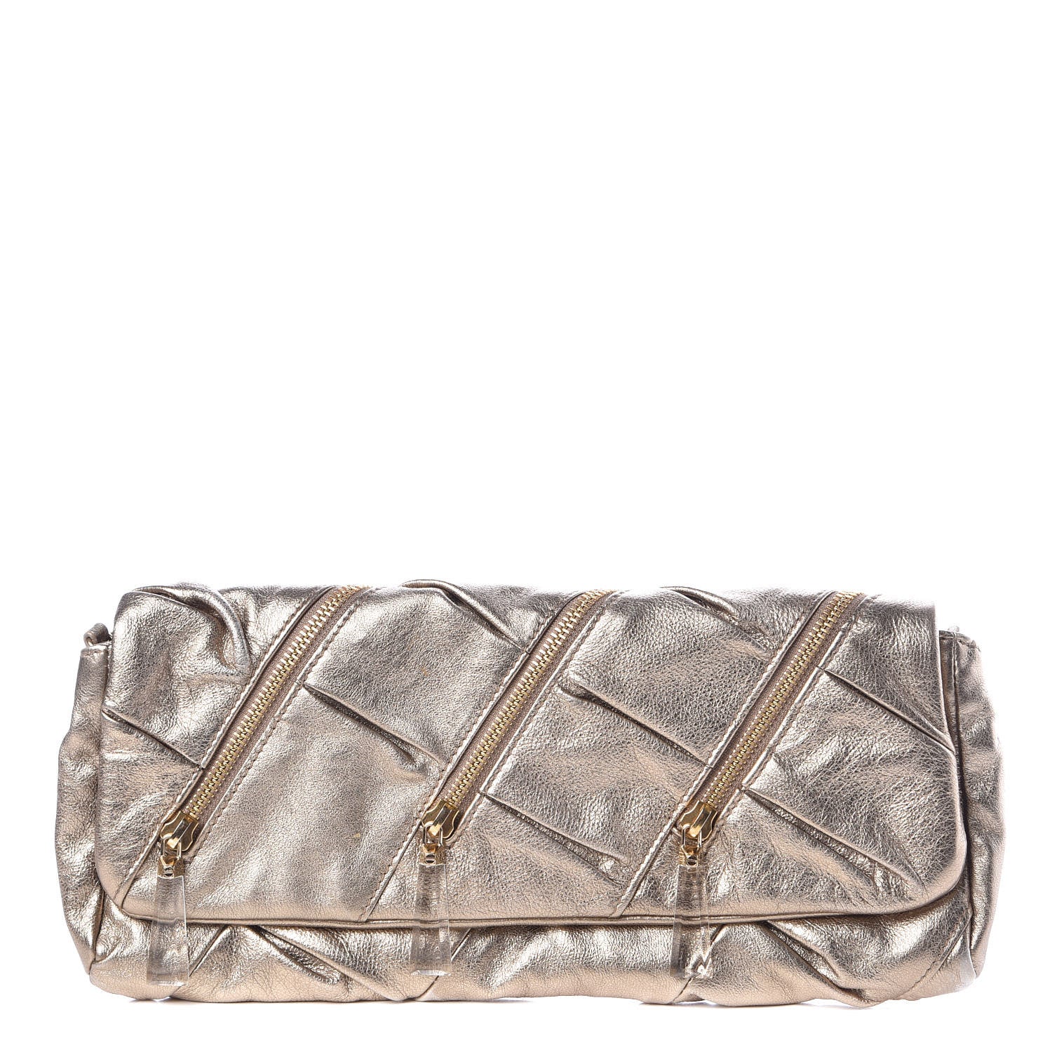 Christian Louboutin Metallic Calfskin Pillow Clutch Gold 1 of 6
