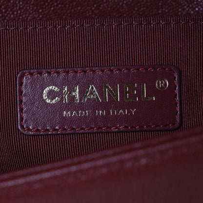 Chanel Caviar Quilted Medium Boy Flap Dark Red 6 of 12