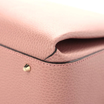 Gucci Dollar Calfskin Medium Interlocking G Top Handle Shoulder Bag Soft Pink 9 of 15