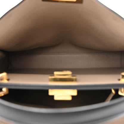 Fendi Vitello Tahiti Burro Large Peekaboo Iconic Essentially Satchel Black Corda 6 of 11